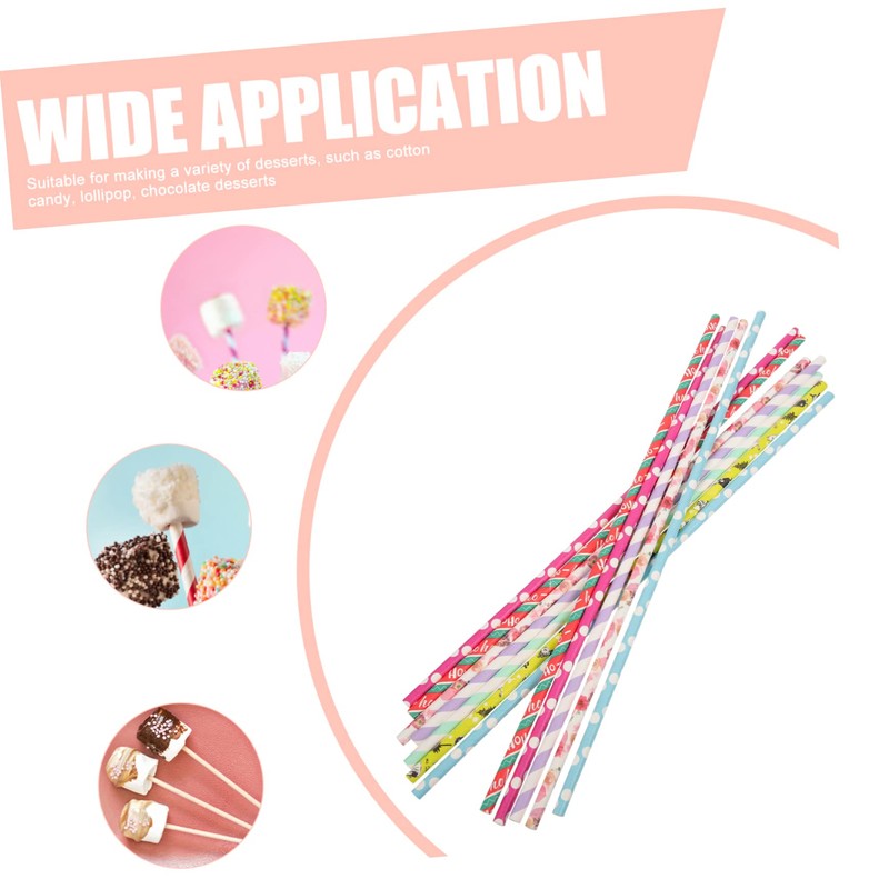 COLLBATH Marshmallow Cones Cotton Candy Sticks Lollipop Sticks Cotton Candy