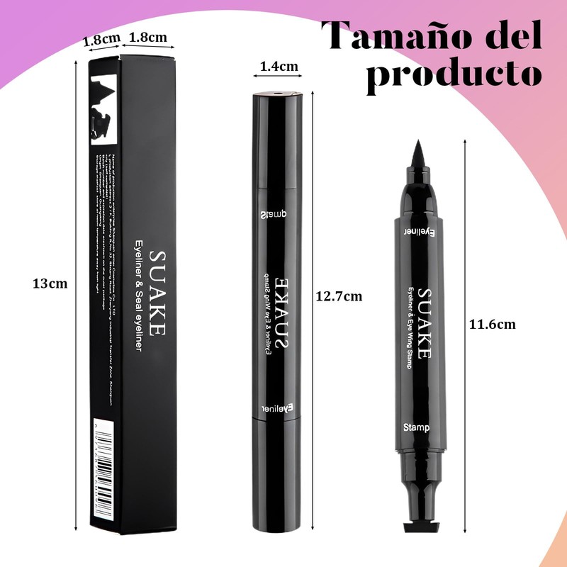 DOMOKO 3 PCS Delineadores de Ojos Impermeable, Delineado Líquido de