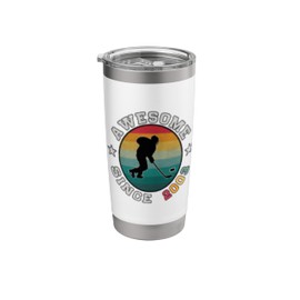 Birthday Hockey Lover Gift 22 years Old Awesome Since 2003 Stainless Steel Insulated Tumbler