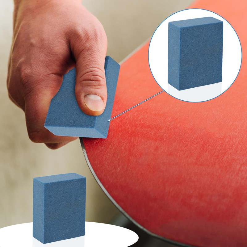 PEUTIER 5x4x2cm Gummy Rubber Abrasive Stone, Blue, 60 Grit, Snowboard