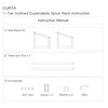 CURTA 1-Tier Inclined Organizer Shelf, 18-8 Stainless Steel, Hotel Pan