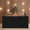 Hiasan Black Fitted Table Cloth 1 Pack, 72 x 30