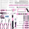 FASTPRO 198-Piece Pink Tool Set, Household Repairing Tool Set with