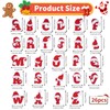 26Pcs Red Christmas Iron on Patches, 26 Letters with Red
