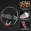 Leopard Steering Wheel Cover, Breathable Microfiber Leather Universal 14.5-15 inch