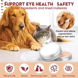 AllisWay Tränenfleckentferner Hund, Augenpflege für Hunde, Katzen Augen Reinigung, Tränenfleckenentferner Kit, Geeignet für Hunde und Katzen, Kann Tränenflecken aus den Augen von Haustieren Entfernen