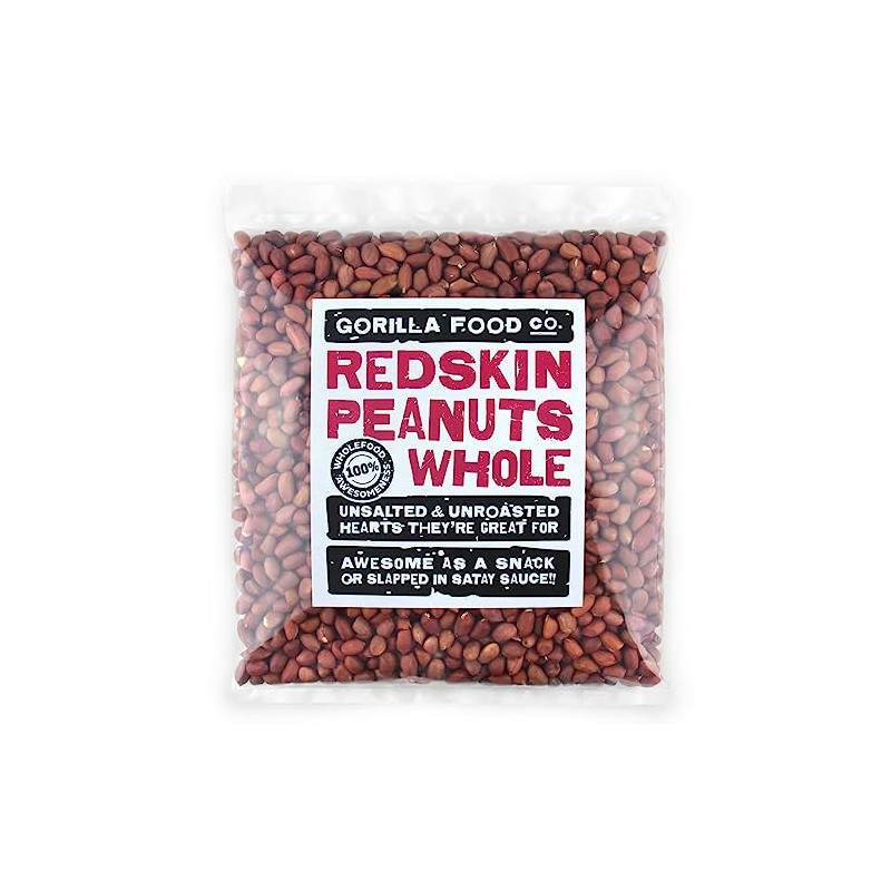 Gorilla Food Co. Redskin Peanuts Whole Unsalted - 800g