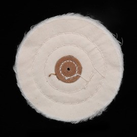 TMISHION Jewellery Polishing Head Grinding Polishing Disc Grinding Polishing Tools Pearl Polishing Cotton Cloth White Wheel Pad for Jewellery Glasses Processing Stainless Steel (125 mm)