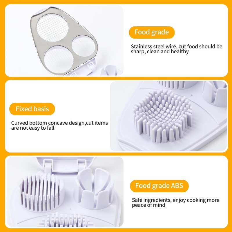 Egg Cutter 3 in 1, Egg Separator, Egg Slicer, Dishwasher