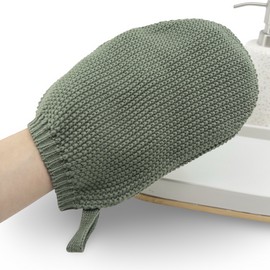 Ecovask Body Wash Mitt Organic Cotton, Sage