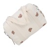 Multifunctional Baby Stroller Storage Bag Zipper Embroidery Reusable Handbag Nappy