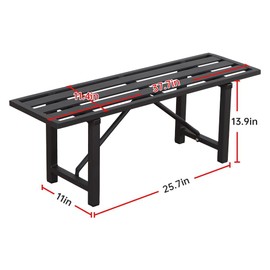 DHYGOTFUR Plant Stand - Indoor/Outdoor Extra-Sturdy Aluminum Plant Stand with 300 LBS Capacity (L37.8 x W11.4 x H13.8 inch)