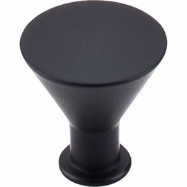 Top Knobs M587 Nouveau II Collection 1.1875 Inch Cocktail Cabinet Knob, Flat Black Finish