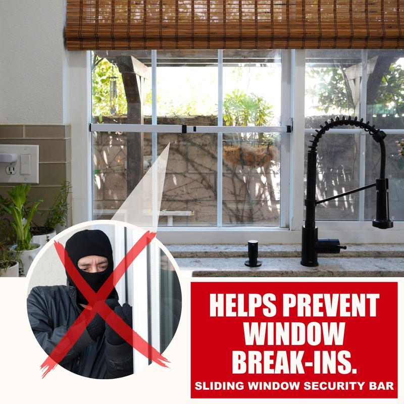 SecurityMan Window Security Bar - Easy Install for Horizontal/Vertical Windows