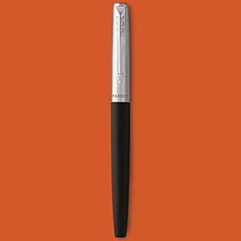 Pluma estilográfica Parker Jotter Originals, acabado negro clásico, plumín mediano, tinta negra, 1 unidad