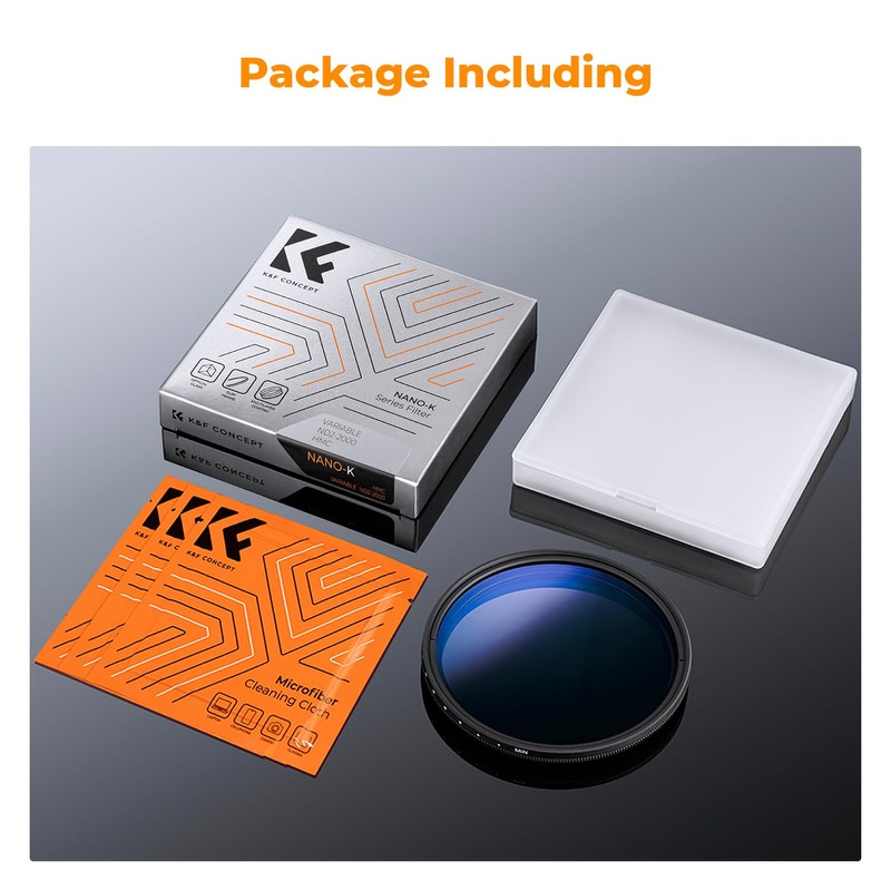 K&F Concept 52mm Variable ND Filters ND2-2000, Neutral Density ND2