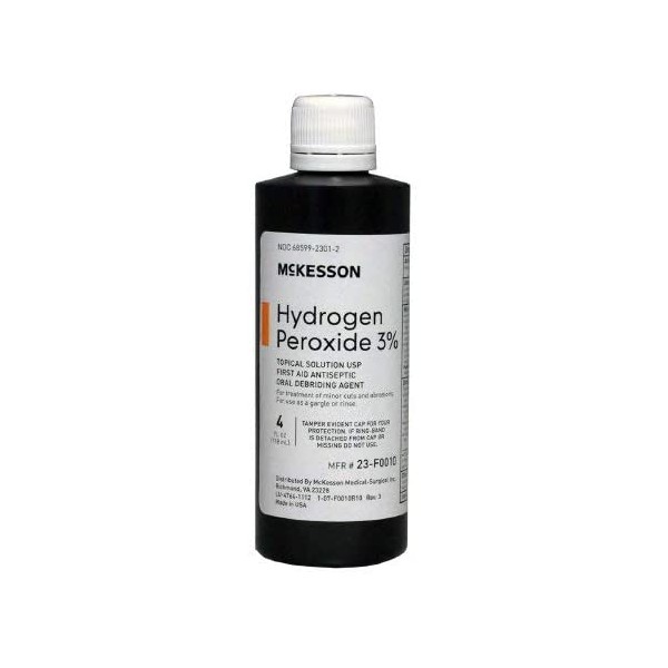 McKesson Antiseptic Hydrogen Peroxide 3% Strength 4oz Bottle (1 Bottle)