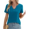 LOMON Womens Short Sleeve Cotton V Neck T Shirts Lightweight