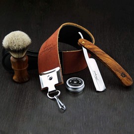 Hand montiert Klassische Kollektion Gerade Schnitt Hals Rasur Rasierer, .