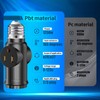 E26 Light Socket to Plug Adapter Black, 1 Pack