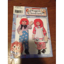 Simplicity 0648 Sewing Pattern, Toddlers' and Child's Raggedy Ann & Andy Costume, Size AA (1/2,1,2)