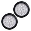 Anzios 2pcs Clear Lens Red Light 4" Round 12-LED Truck