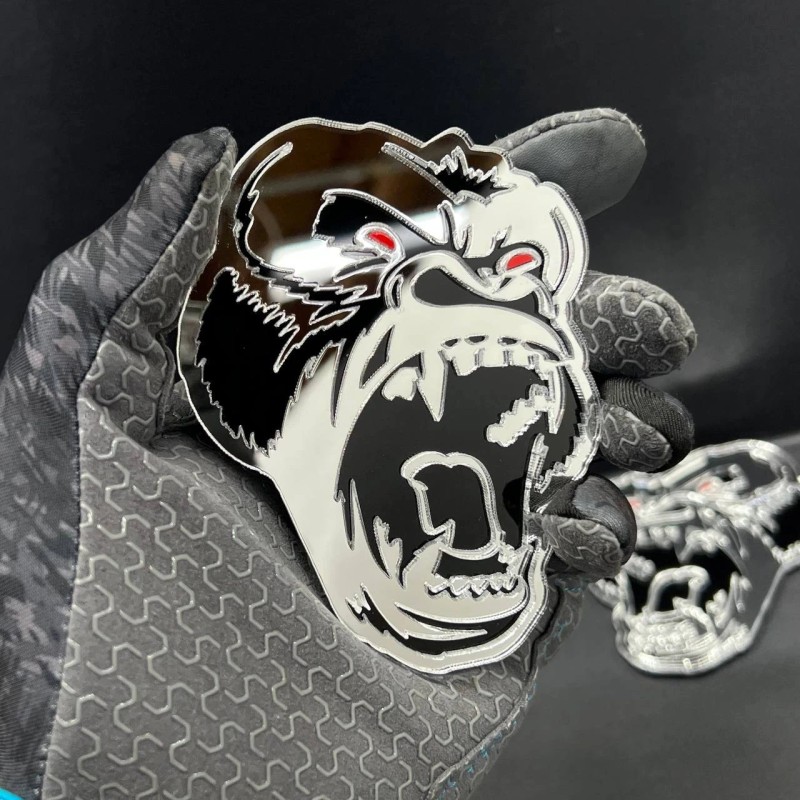 Emblem Badge Gorilla Mirror Emblem Badges Car Truck (2 BADGES)