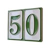 House Numbers Hand-painted Italian Ceramic Numbers Tiles Simple Green Design,