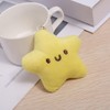 Gowxs Yellow Plush Star Keychain Backpack Accessories Doll Pendant Heart