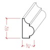 EWBC27 Nose and Cove 1-1/4" Tall x 3/4" Base Cap