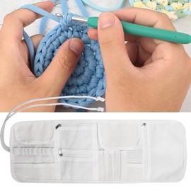 Knitting Crochet Hook Case, Oxford Fabric Roll Bag for Various Crochet Hooks and Knitting Accessories, Knitting Crochet Organiser for Travel or Family Storage, Default, knitting needle case