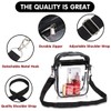 AIMALL Transparent PVC Messenger Bag with Adjustable Strap, Zipper Closure,