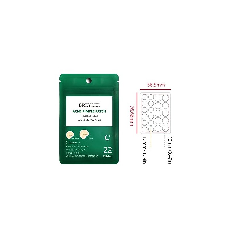 Acne Patches, BREYLEE Tea Tree Pimple Patches Acne Dots Acne