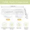 Luoqun88 Double Compartment Condiment Containers, Reusable Snack Pack Container, Portable