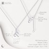 Amberta Women 925 Sterling Silver Zodiac Necklace with Cubic Zirconia
