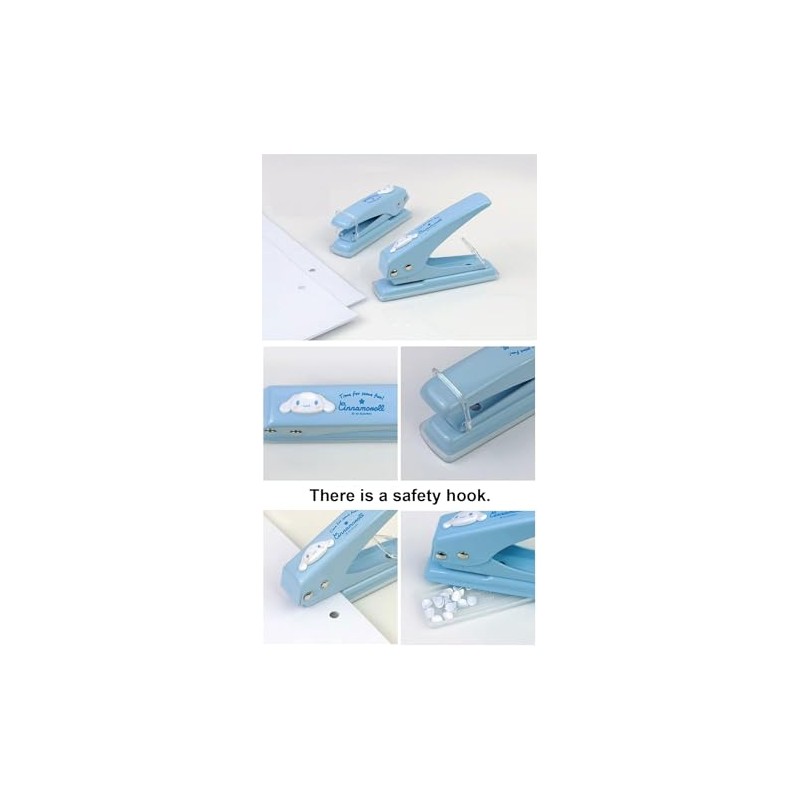 LENITH Animal Character Cinnamoroll One Hole Punch, Hole Puncher, Low