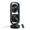 DR.PREPARE Dual Oscillating Tower Fan with 270° Tilt, 105° Oscillating,
