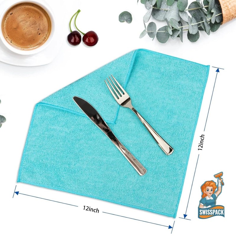 SWISSPACK 100 PCS Microfibre Cloths Multipack 30 X 30 CMS