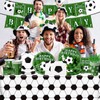 171Pcs Soccer Birthday Party Decorations,Soccer Party Tableware Set Serves 24,