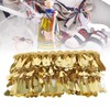 Waist Chain Gold Metal Applique Glitter Elastic Sequin Water Drop