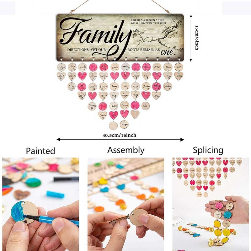 Gifts for Grandma Family Tree Wall Decor Family Birthday Board
