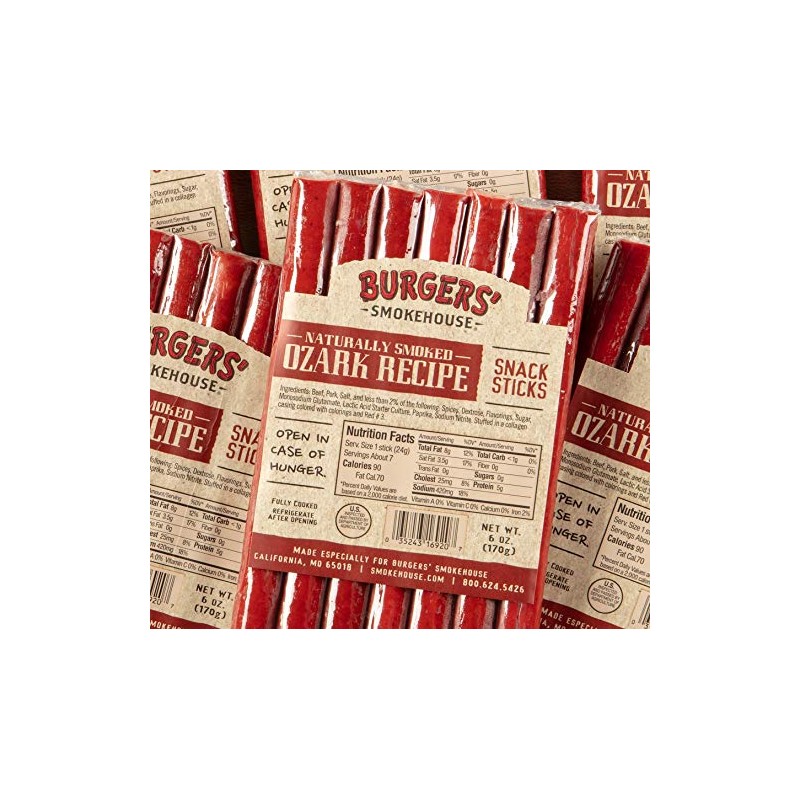 Burgers' Smokehouse Sausage Snack Sticks (Original Ozark)