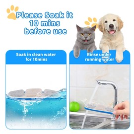 Cat Water Fountain Filter,Arc-Shaped Sponge Activated Carbon Cat Fountain Filter Replacement Filter Compatible WF140 Automatic Pet Water Fountain(4 Pack)