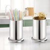 ZEAYEA 6 Pack Stainless Steel Straw Holder, Countertop Straw Dispenser,