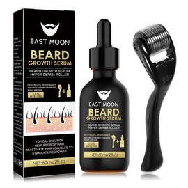 Beard Growth Serum&Beard Massage Derma Roller,Beard Care Nutritional Oil, Making Beards Thicker and More Shiny, Men's Daily Beard Care Products and Tools:_roller