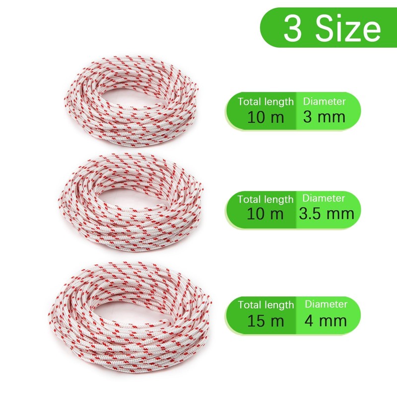 TXXATX 10 m Starter Rope Lawnmower 3 mm Pulley Lawn