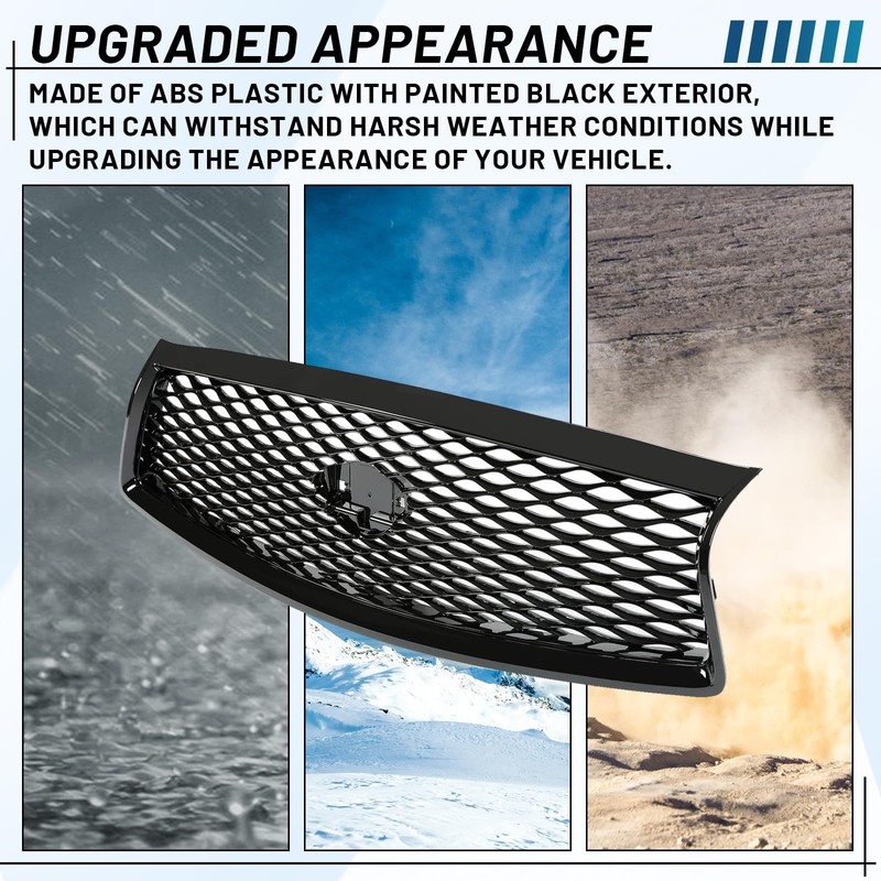 KUAFU Front Bumper Grill Compatible With 2014-2017 Infiniti Q50 All