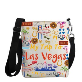 JYTAPP Las Vegas Travel Gift Crossbody Bag My Trip To Las Vegas Bachelorette Party Las Vegas Gift Casino Merch
