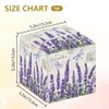 DELORIGIN Lavender Tissue Box Holder, Flower Square Tissue Box Cover