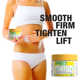 Pursonic Crema Caliente Anticelulítica y Relajación Muscular, Disminuye La Apariencia de Las Venas Varicosas, Mejora La Textura y La Rigidez de La Piel, Suaviza E Hidrata. 4Oz